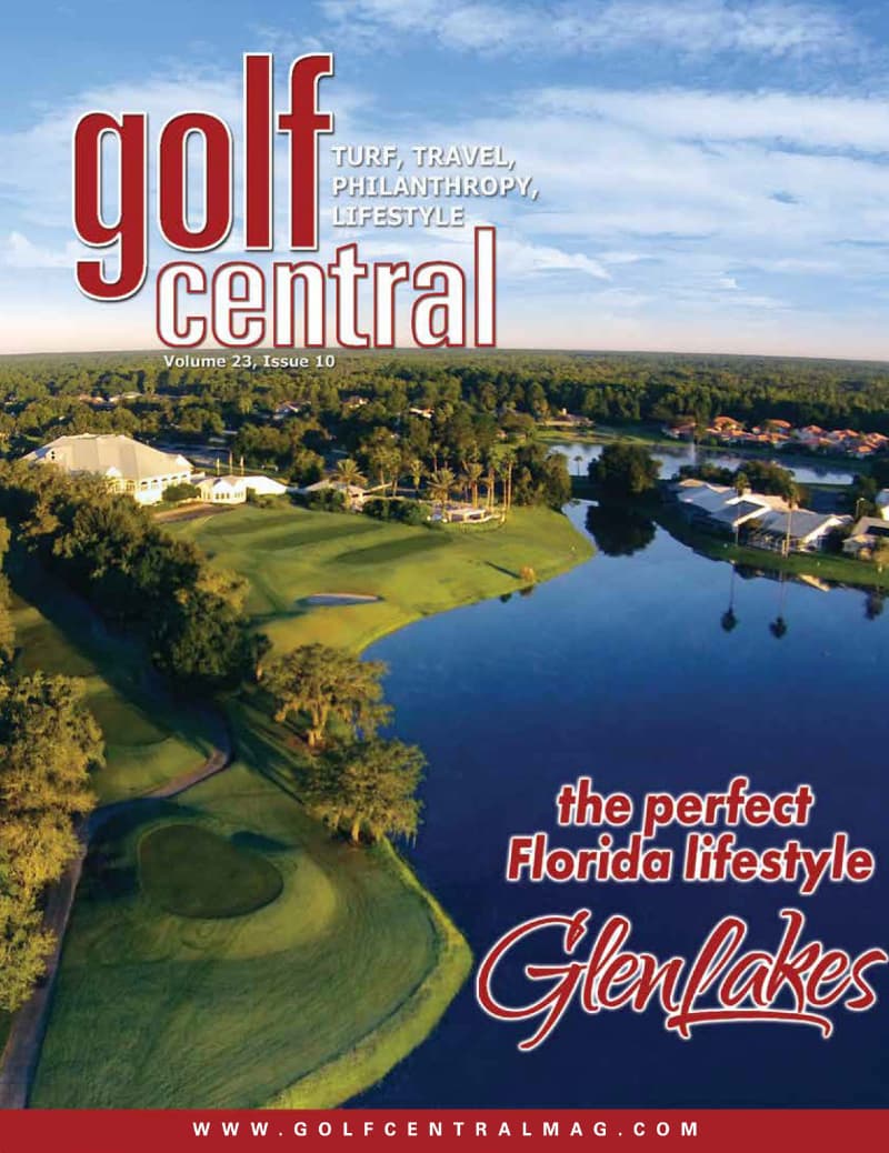 Golf Central Magazine, Volume 23 Issue 10, cover featuring Glen Lakes golf course